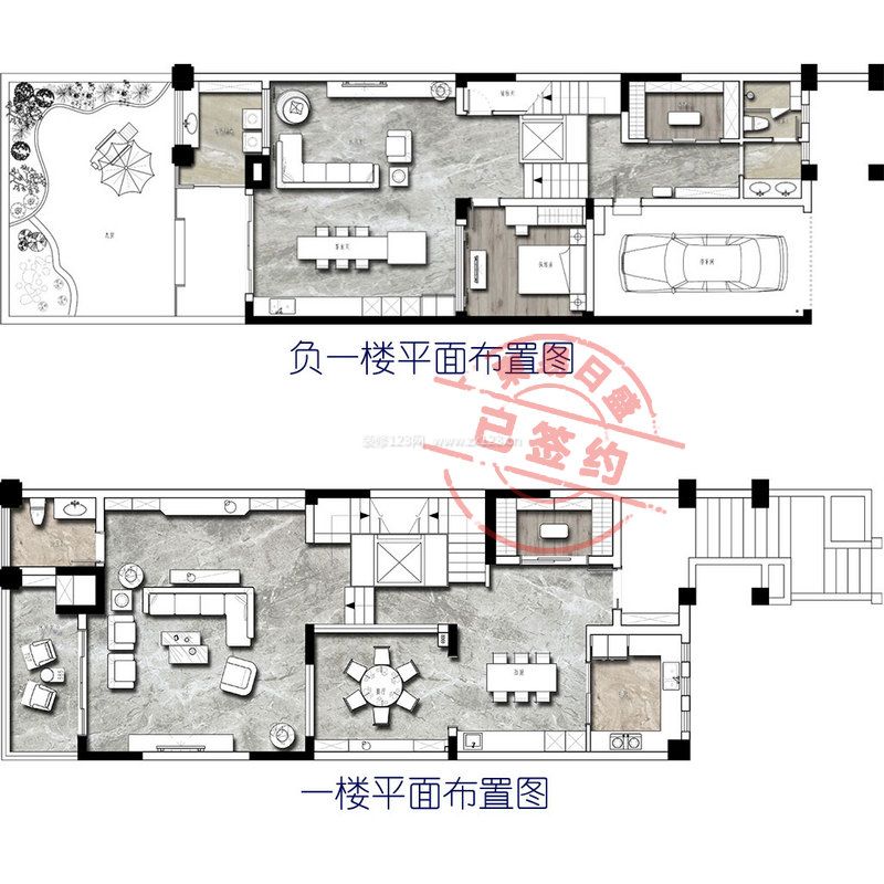 歐香小鎮(zhèn)510㎡別墅現(xiàn)代北歐風格效果圖