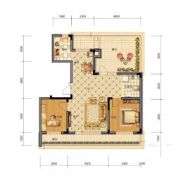 B6_7#3-6F户型， 3室2厅2卫1厨， 建筑面积约115.00平米.webp