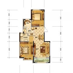 B8_12_17#户型， 2室2厅1卫0厨， 建筑面积约88.00平米0.webp