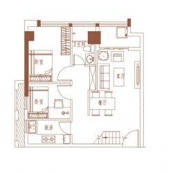 M户型， 商办， 建筑面积约75.78平米一楼.webp