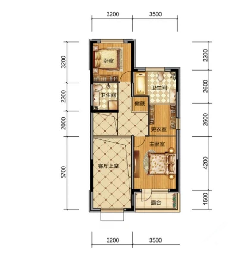 B10_11#户型， 3室2厅3卫1厨， 建筑面积约144.00平米阁楼0.webp