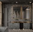欧式新居浴室整体黑色设计图片