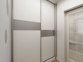 2023简单现代卧室衣帽间衣柜推拉门设计装修效果图