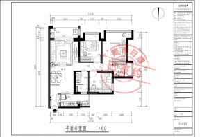 星星凯旋国际北区14座北欧风89㎡装修效果图