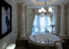 2020欧式浴室装修效果图 2020浴室窗帘效果图片