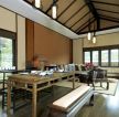 现代中式家装饭厅木地板设计图片