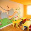 幼儿园室内彩绘背景墙设计图片