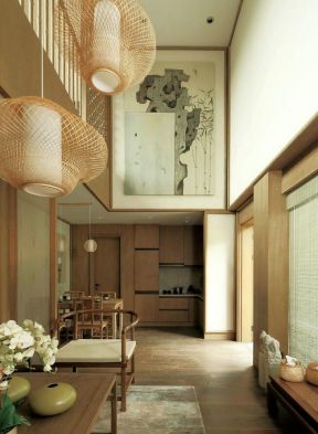 2023现代中式风别墅室内家装设计图片