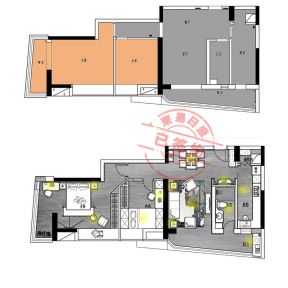 ICC凱旋門110㎡兩居室現代港式風格