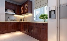 2023简中式家居厨房实木橱柜图片