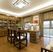 新中式古典风格办公书房实木家具装潢设计