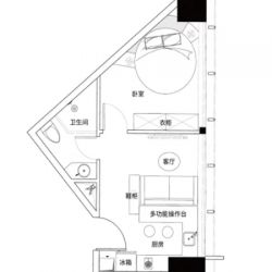 E户型， 商办， 建筑面积约50.00平米.webp