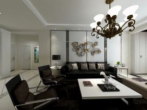 2020现代风格客厅装修效果图 黑白风格装饰设计