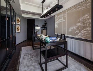 新中式古典书房室内装潢设计图赏析