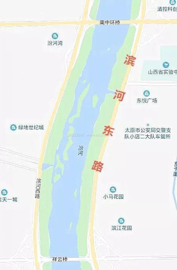 太原迎宾桥与滨河西路两侧立交桥7号起开始施工道路施工根据太原市