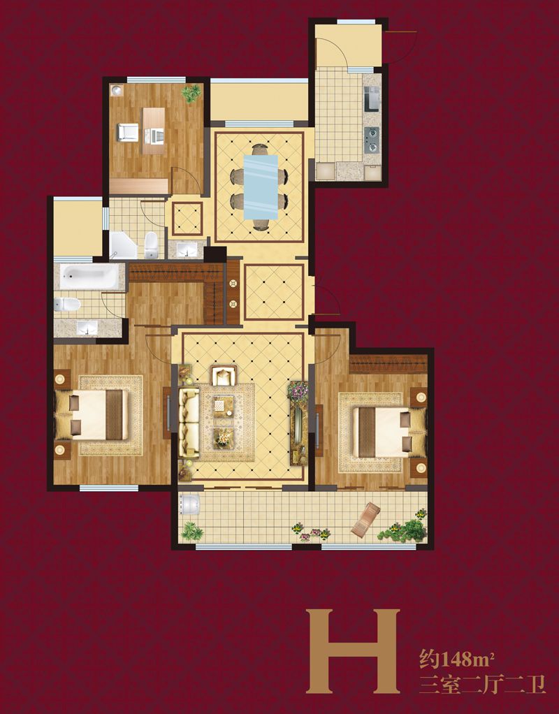 宜兴优湖美地花园170m2四室二厅二卫图片大全-我的-装