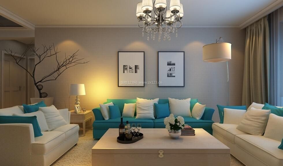 小户型家装客厅沙发颜色搭配效果图