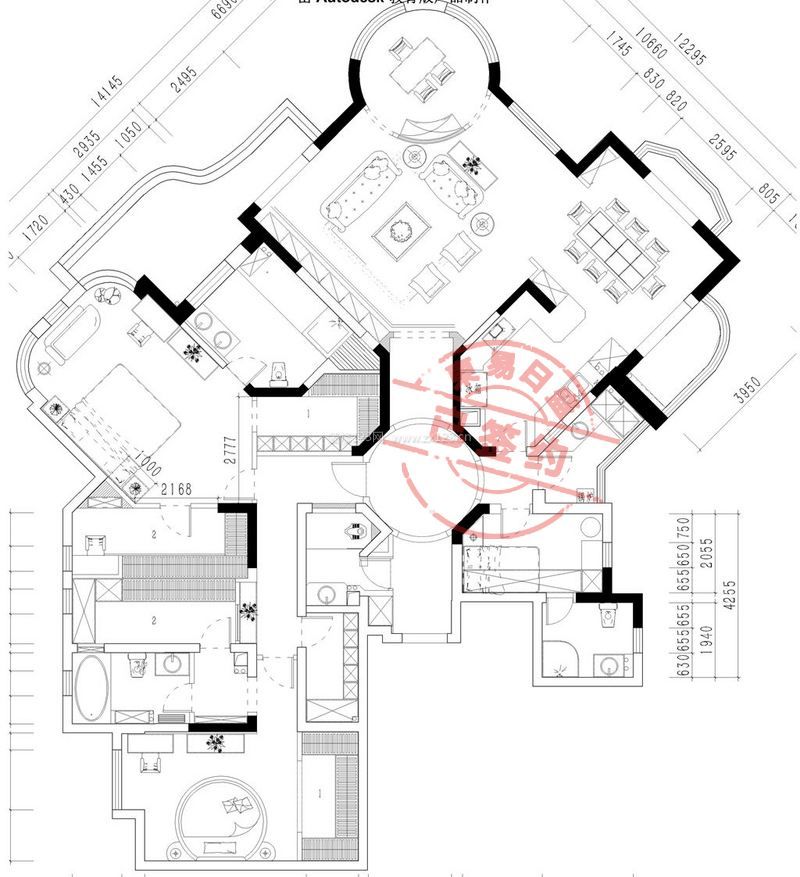 銀湖翡翠270平米美式新古典裝修實(shí)景圖