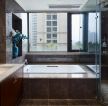 新中式卫生间砖砌浴缸设计图赏析
