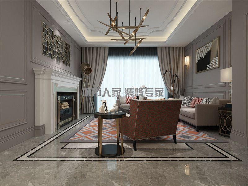 2023現(xiàn)代歐式客廳地磚裝修效果圖