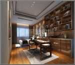 2023新中式风格别墅8卧室书房设计效果图