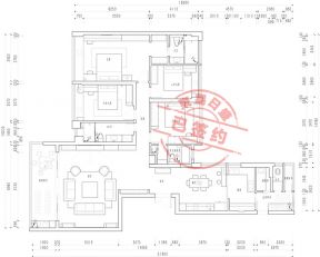 珑御府190平米四居室现代简约风格装修效果图