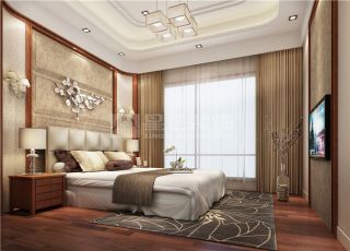 2023现代新中式卧室墙面装饰设计效果图