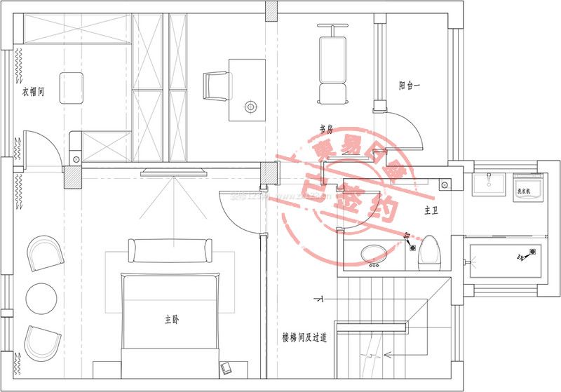 世茂龍灣簡美風(fēng)格260平米裝修效果圖