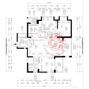 天合凱旋城149㎡三居室后現代風格效果圖