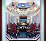 富力仙湖500平新装饰主义风格餐厅装修效果图