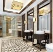 中式风格家庭洗手间室内灯具装潢设计图