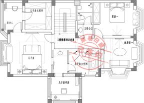 卡爾頓美式風(fēng)格380平米戶型圖