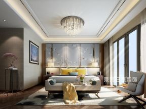 誉峰360㎡大平层新中式风格卧室装修效果图