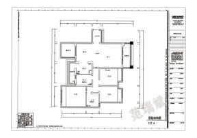 美的林城四居134㎡現代風格裝修戶型圖