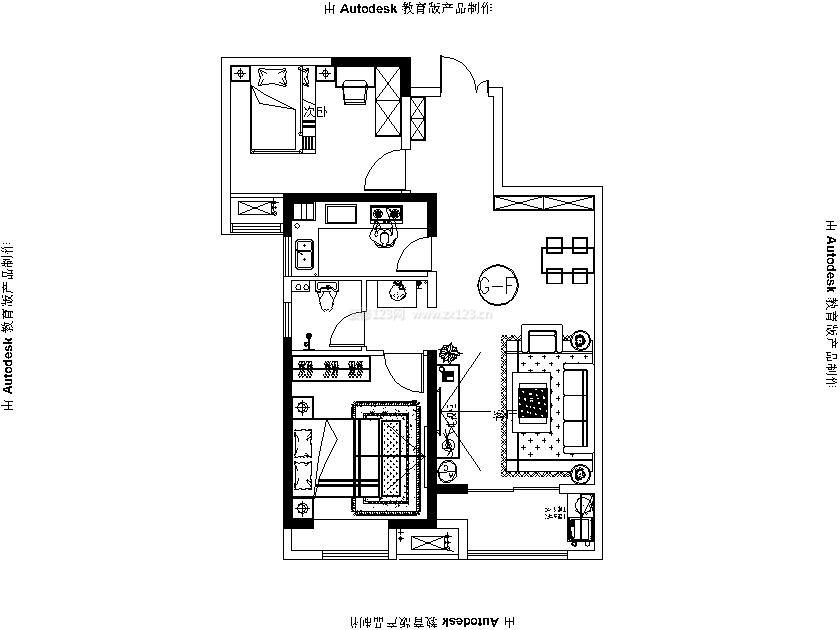 2023兩居戶型設計圖片