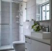 2023现代简洁卫生间淋浴房玻璃移门设计图片