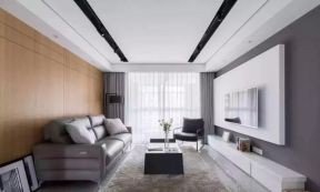 2023简洁现代客厅灰色沙发装修效果图