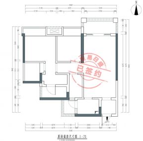 非凡领域简欧风格90㎡装修户型图