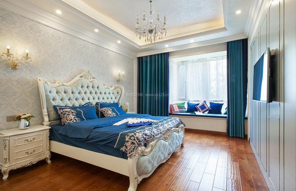 200平米欧式卧室实木地板设计装修