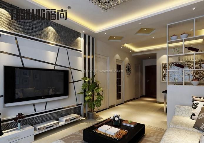 御筆華府130平現(xiàn)代簡(jiǎn)約客廳設(shè)計(jì)