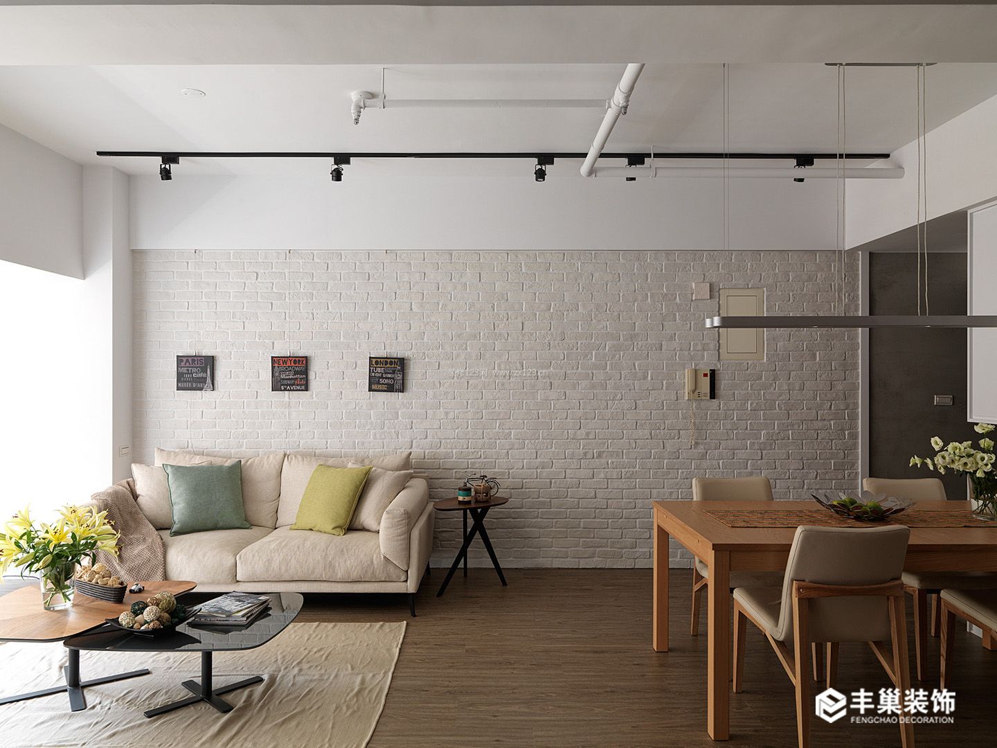 2023北欧风格公寓客厅沙发装修图片