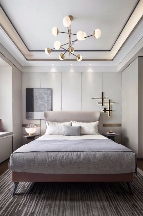 现代简约风格90平米三居室卧室装修设计案例