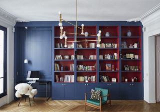 200平米欧式风格书房整体书柜设计