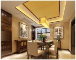 滨江阳光现代中式280平复式餐厅装修设计案例