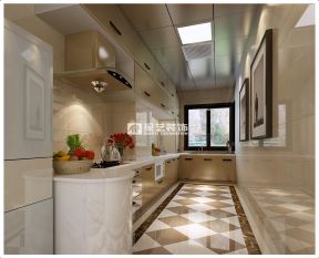 滨江阳光现代中式280平复式厨房装修设计案例