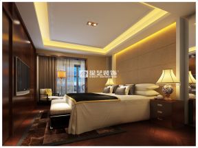 滨江阳光现代中式280平复式卧室装修设计案例