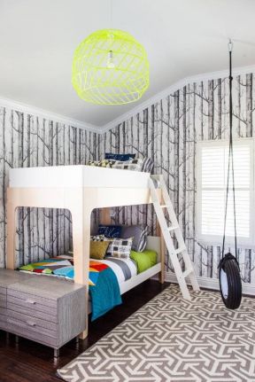 2020阁楼儿童卧室装修设计 儿童高低床设计