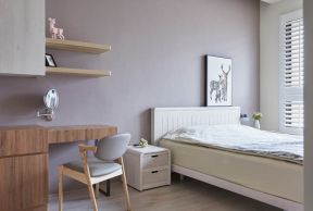春风紫金港现代105平三居室卧室装修设计案例
