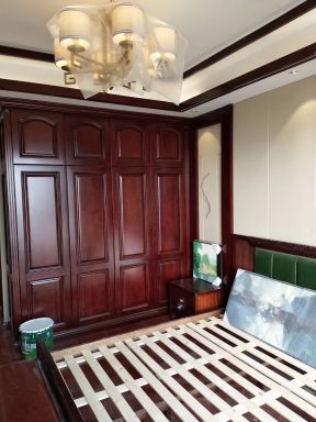 2023新中式风格卧室红木家具设计装修效果图片