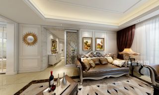 棕榈泉164㎡新古典风格三居室装修客厅沙发效果图